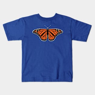 🦋 Royal Monarch Butterfly with Wings Spread Open Kids T-Shirt